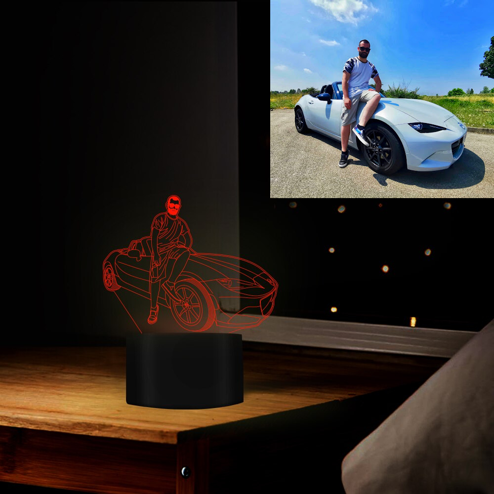 Custom 3D Lamp Model Of Car