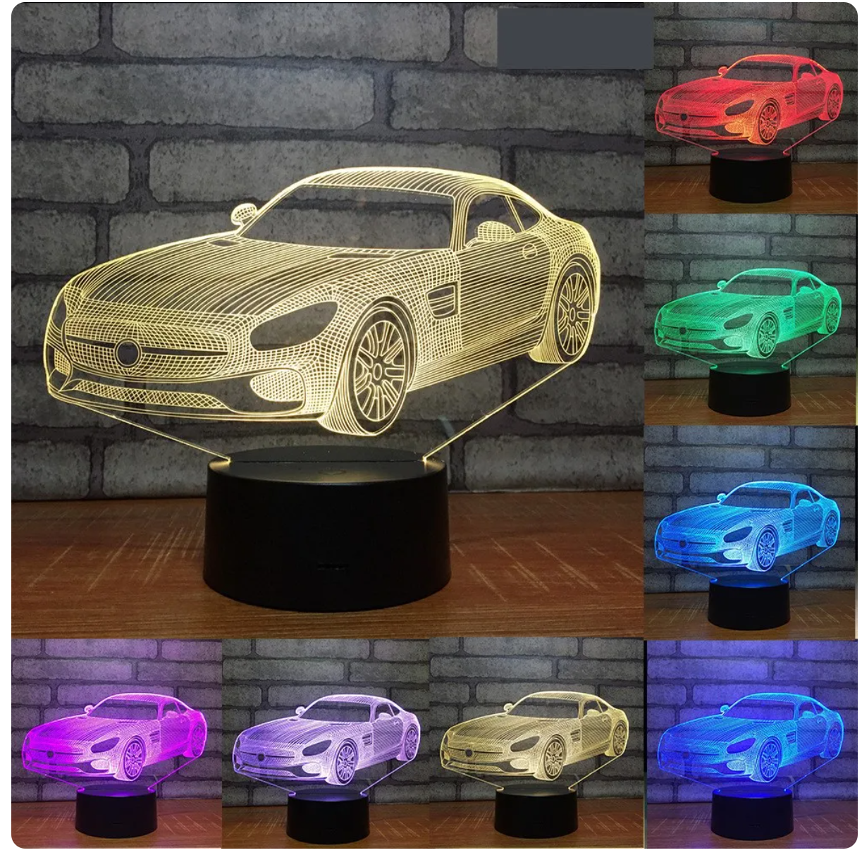 Custom 3D Lamp Model Of Car