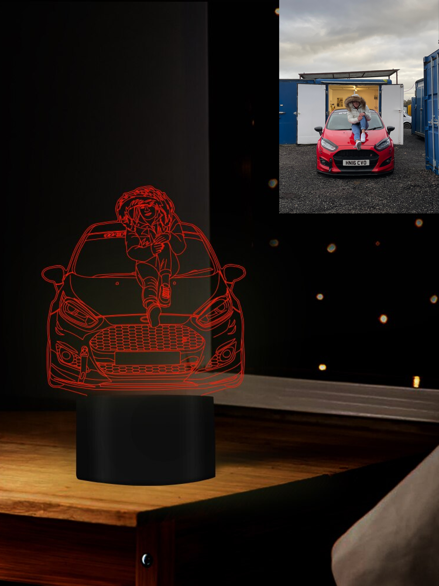 Custom 3D Lamp Model Of Car