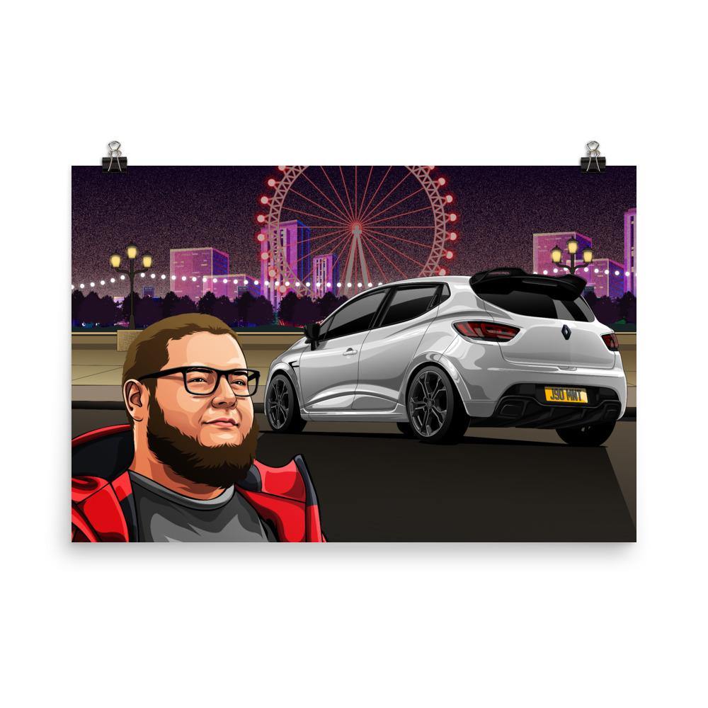 Wall Poster (Horizontal) - Cartoon My Car